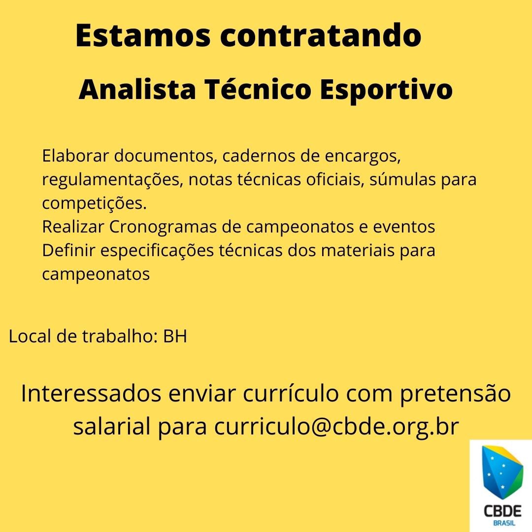 CbdeOficial's tweet photo. Quer trabalhar conosco e fazer parte do #timecbde, 😱? Se liga nas vagas abaixo e mande o seu currículo! Local de trabalho: Belo Horizonte - MG. Não perca mais tempo e nos envie o seu currículo! 😃🇧🇷 https://t.co/cBK8G9Qd1R