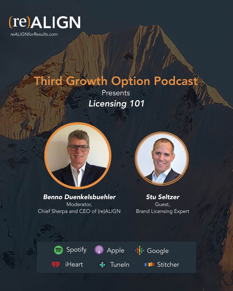 This week's Third Growth Option Podcast spotlight is on Licensing - featuring our President, Stu Seltzer. Stu offers a crash course in licensing. Click the link to listen. #ThirdGrowthOptionThursday #brandlicensing #brandlicense #brandpartnership 

open.spotify.com/episode/5ZEyEG…