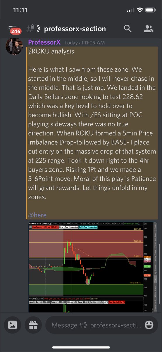 TradeWithVision's tweet image. Getting in on this chop action this morning! A big play by one of our guys followed up by a full explanation on why it was taken. We are big fans of trimming early &amp;amp; raising SL to ensure profits.
Come join, and learn to TRADE WITH VISION. #stockmarket #trading