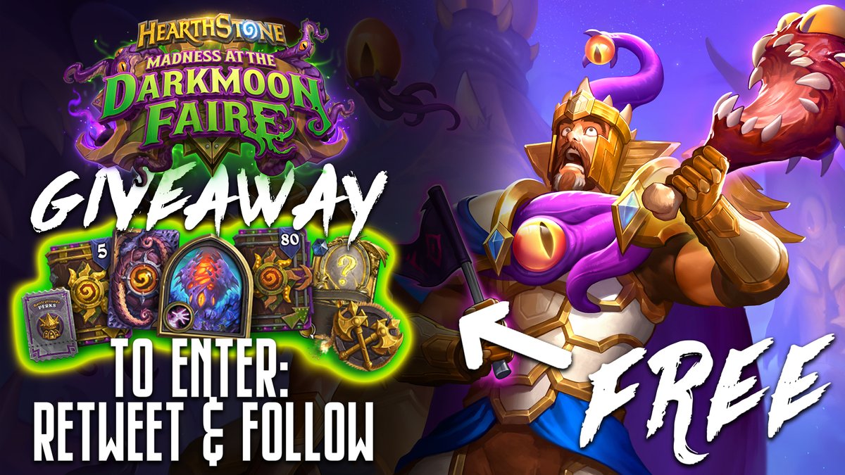 DekksterGaming's tweet image. WANT FREE THINGS?!

You&apos;ll get the MEGA BUNDLE which has:
- 5 GOLDEN DF packs
- N&apos;Zoth Warlock Hero
- Tavern Pass
- 80 DF packs
- Random GOLDEN Legendary
- Duels Access

to enter:
✅Follow me
@DekksterGaming
 
✅Retweet this

This is from my own wallet
Winner pulled October 31st