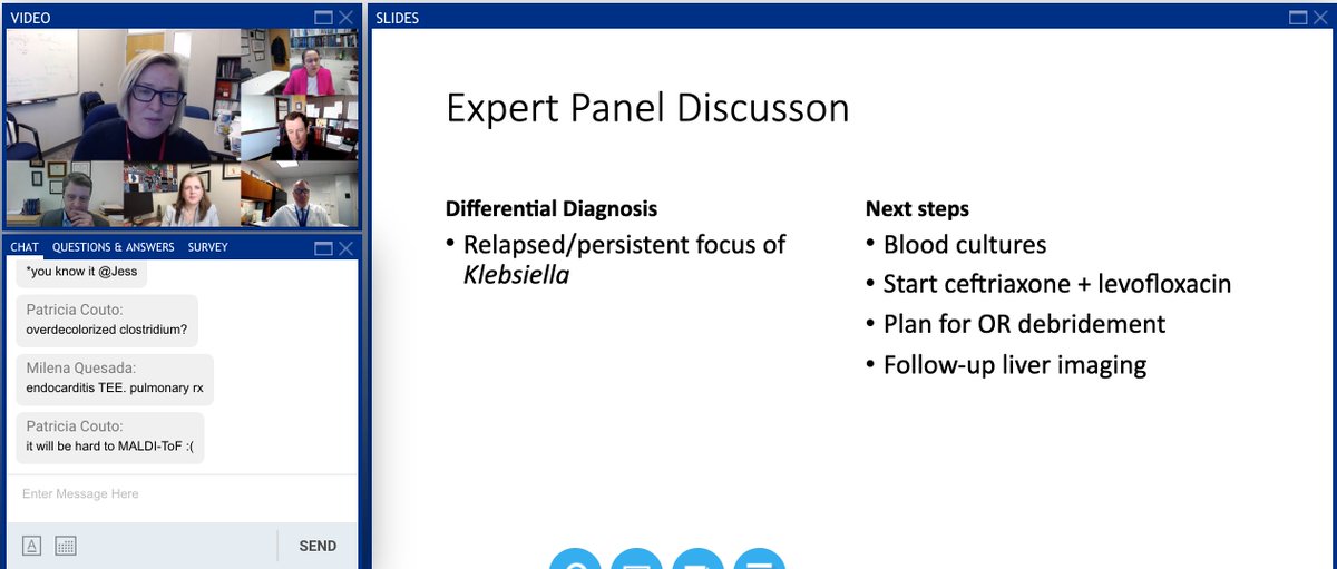 Loving this live session on diagnostics in clinical cases! Really feels like you are in the room. Always impressed with @colleenkraftmd. #IDWeek2020 @EmoryInfectDis