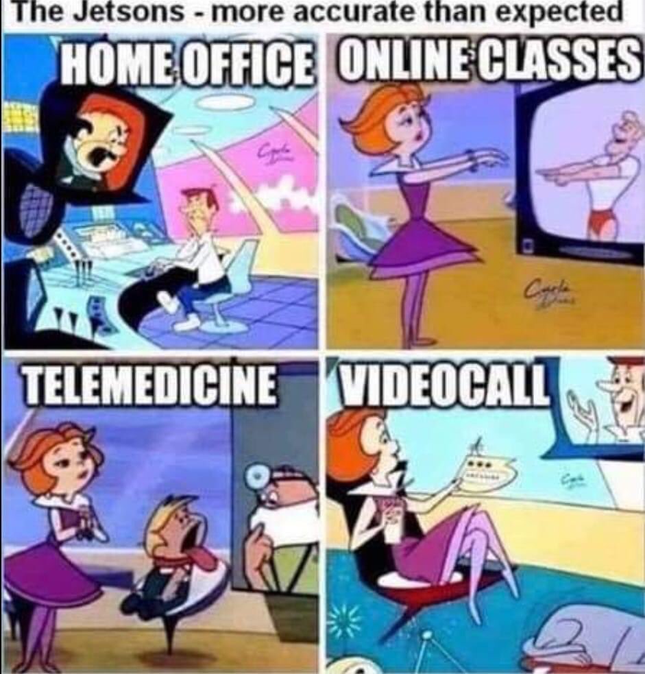 tomweirich's tweet photo. Borrowing from a friend - #TheJetsons had it right all along! #WorkingIn2020 #TeleEverything https://t.co/QkSMvAVyQ9