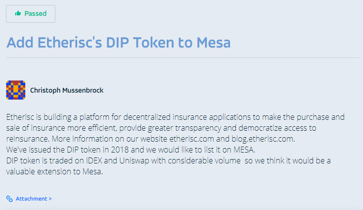 Mesa Decentralized Exchange tweet media