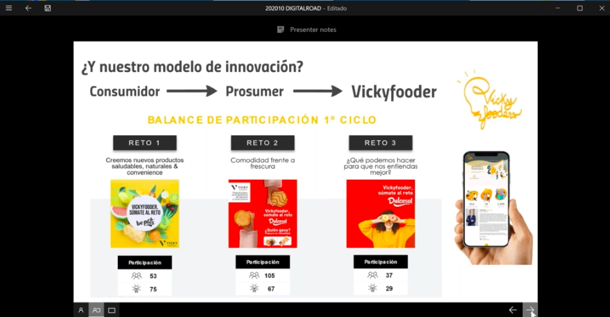 TheDigital_Road's tweet photo. 👉 "Vickyfooder es una comunidad de consumidores que nos ayudaran en el proceso de innovación". @rafjuan, CEO de @vickyfoods. 

#TDR20 #GoToDigital #TheDigitalRoad https://t.co/1MBie2jyyN