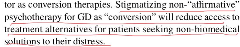 Stigmatising clinicians (and parents) who adopt a non-affirmative approach to their child’s rejection of their sexed body is not helpful. Thoughtful parents seek to explore underlying issues. Especially in the current climate. Gender Identity ideology is propagated relentlessly.