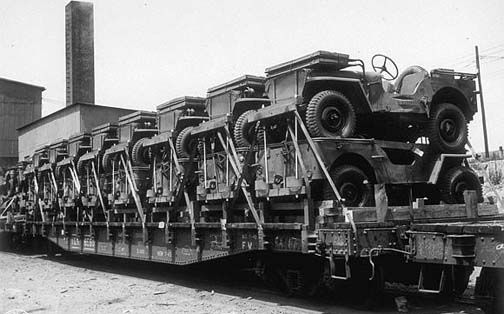 Un dernier point (moins documenté) serait que la longueur des jeep willys corresponde à la largeur des wagons US.