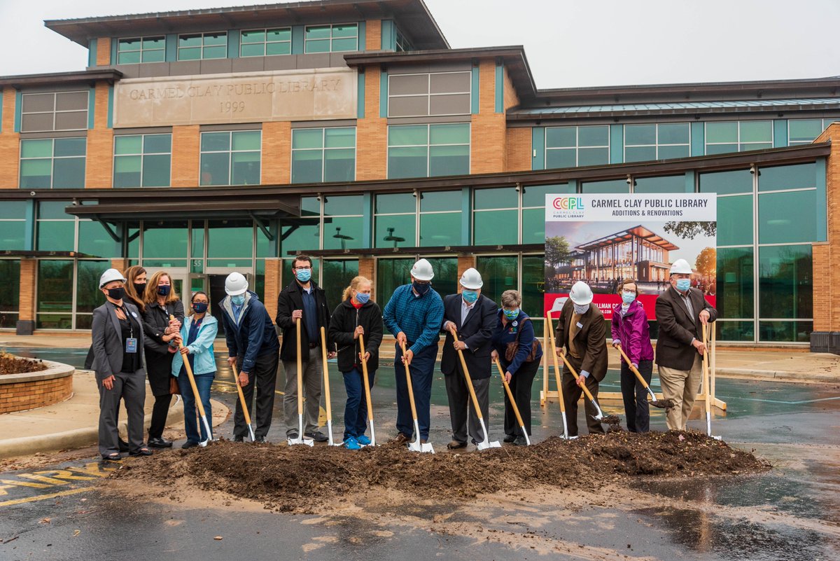 SkillmanCorp's tweet photo. Yesterday, The Skillman Corporation participated in the @CarmelLib Ground Breaking Ceremony to celebrate the beginning of construction efforts at their Main Library in Carmel, IN. We're excited to be partnering with them on this awesome community project! https://t.co/nyxuh2cRyk