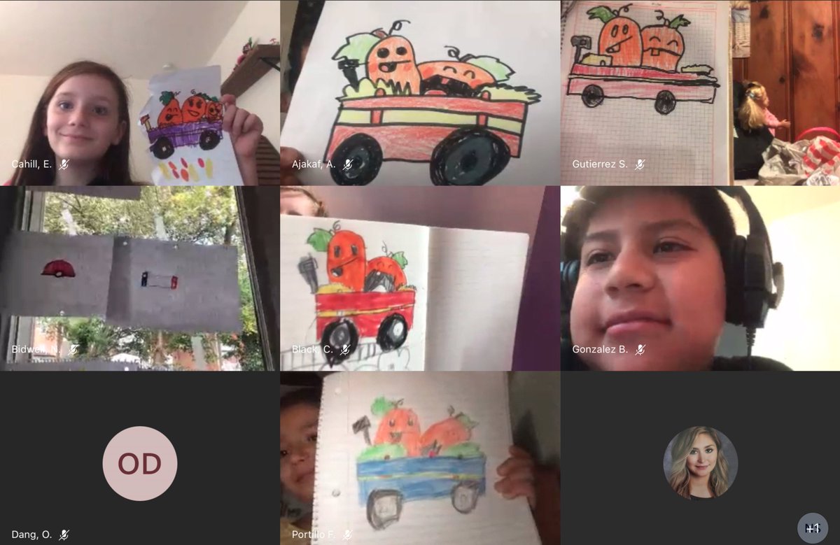 Ms_Machicado's tweet photo. We have been getting in the fall and Halloween spirit with our drawing breaks! My students are true artists 🎃🍂👻 #kwbpride https://t.co/gSN0ebCsaC