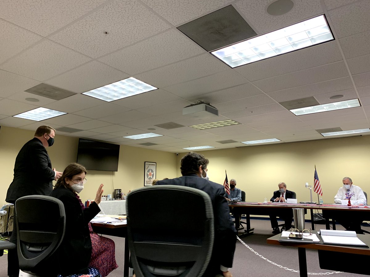 I'm at the Duval County Supervisor of Elections' canvassing board meeting where  @chrishandjax is arguing, on behalf of  @DuvalDEC, that the board overturn its rule banning cameras and that the board consider live-streaming its meetings since there is a 10-person limit.
