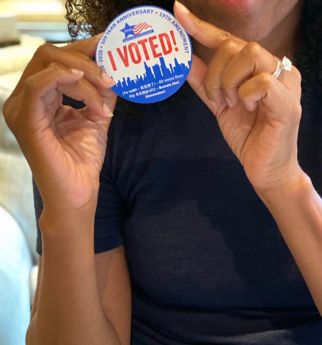 MichelleObama's tweet image. This week, I joined millions of Americans and #IVoted early! If you haven’t already, don't wait even a minute to mail in your ballot — or you can drop it off at a ballot drop box or vote early in person.