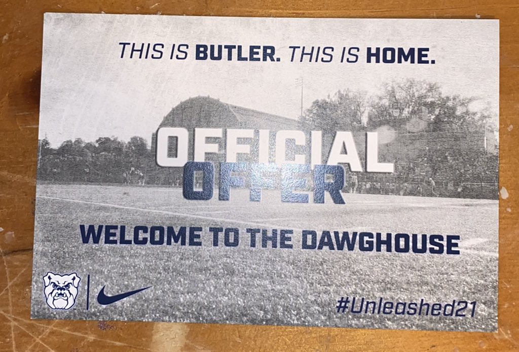 HunterNichalso1's tweet photo. Honored to receive an offer from Butler University!! Thanks to @CoachCoad @coachvoris @CoachKyleConner and the rest of the staff! https://t.co/xnvsEtv8L0