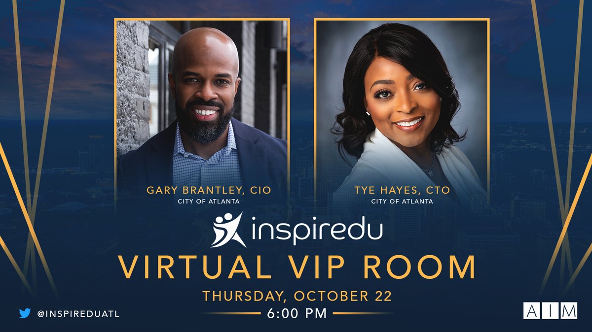 ATL_AIM's tweet photo. Today at 6:00 PM @trendycio and @tyehayes will be joining @InspiredUATL, a nonprofit organization that supports the Greater Atlanta Area youth by providing technology and skills to our youth. They will discuss the reasons why they’re passionate about #InspiredU. #AIMWorks https://t.co/VrGfJxGNAJ