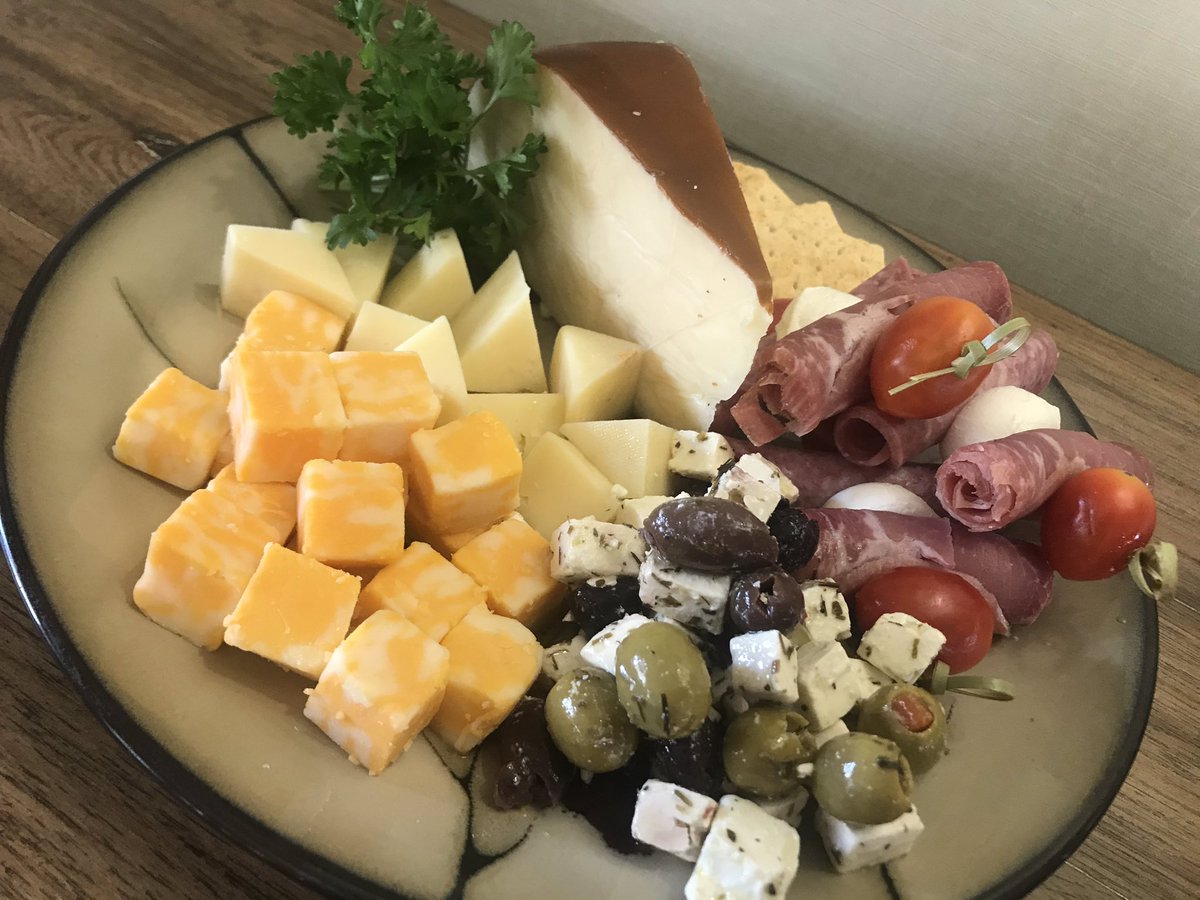 dstanner2's tweet photo. The #trilogyorientexpress train continues late today @MillPondHC as we serve a Charcuterie Plate as tonight’s Theme Dinner appetizer. #trilogychefs @RachieFrye @nolafoodguy https://t.co/bkVnv9EukV