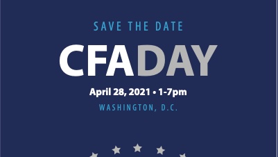 cfainc's tweet photo. Mark your calendars for April 28, 2021 and make plans to join us in D.C. to receive updates on key legislative issues, hear from members of Congress and attend a closing Congressional Reception. We can't wait to see you in April! #franchisees #CFADay #SavetheDate #franchise https://t.co/0BY6u7vKnr