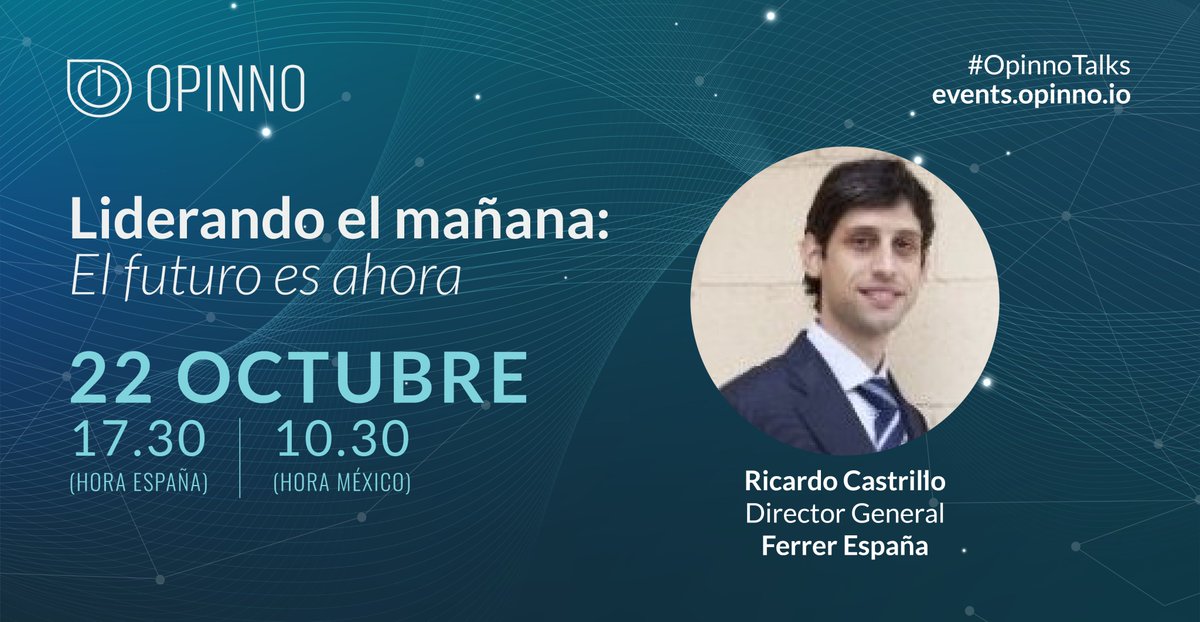 Opinno (@opinno) on Twitter photo "Hay varias cosas que han cambiado desde que ha empezado la pandemia:
1. La agilidad
2. El nivel de cercanía y empatía 
3. Estar cerca del cliente 
4. La responsabilidad y el valor compartido"
Ricardo Castrillo, Ricardo Castrillo, Director General - @Ferrer España "Hay varias cosas que han cambiado desde que ha empezado la pandemia:
1. La agilidad
2. El nivel de cercanía y empatía 
3. Estar cerca del cliente 
4. La responsabilidad y el valor compartido"
Ricardo Castrillo, Ricardo Castrillo, Director General - @Ferrer España