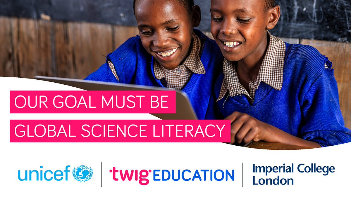 TwigScience's tweet photo. With @imperialcollege, we have partnered with @UNICEF to offer outstanding #STEM resources through the #LearningPassport. Learn more: https://t.co/wllbOnSQzE  #ForEveryChild https://t.co/61qjt6YP3n