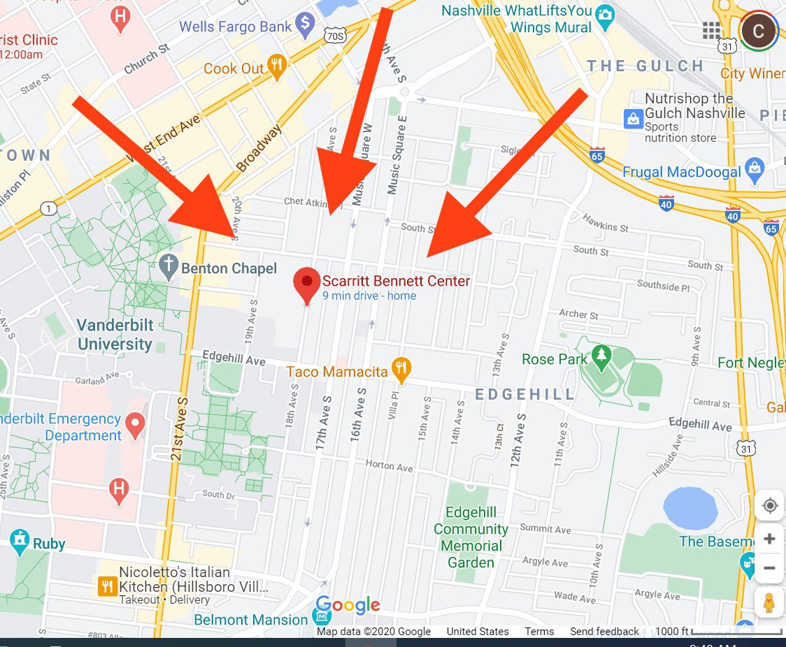 ChanceC451's tweet photo. Just a few hours until I get to share some words at @ScarrittBennett’s  Poet’s Corner. Some streets in the area will be closed for the presidential debate. Here’s a list of closures and suggested approach to avoid them. Still maybe plan for delays. Can’t wait! #nashville #poetry https://t.co/FkEOuUEvKb