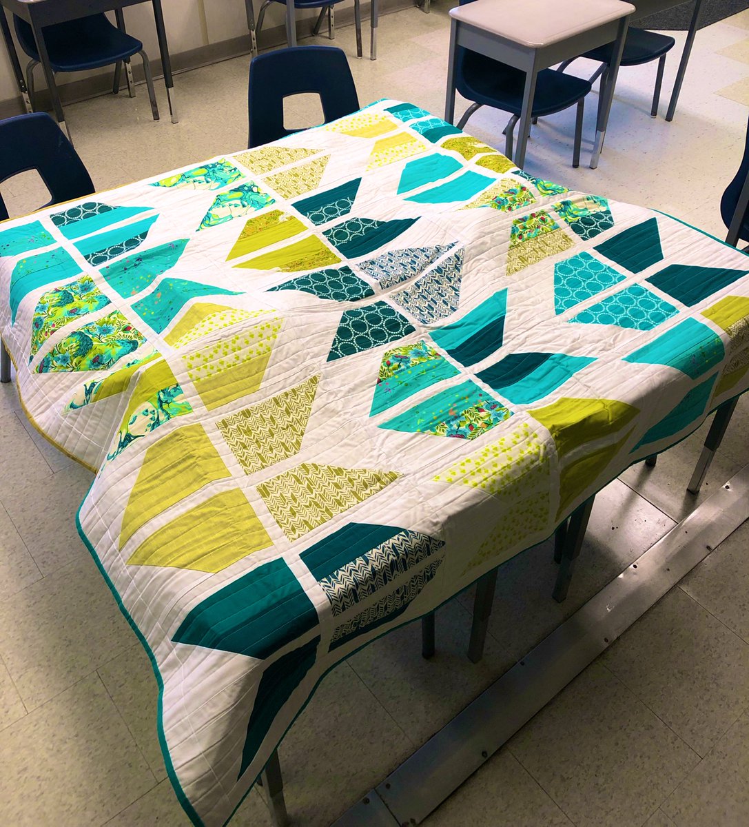 Just opened this beautiful handmade surprise from a former student!! 🎁🤗 Can’t wait to take it home and find a special place for it 💛💚💙