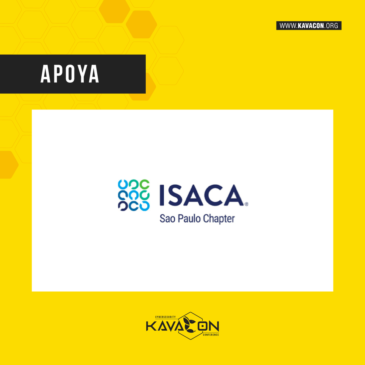 KavaConPy's tweet photo. Agradecemos a los siguientes capítulos de ISACA (Information Systems Audit and Control Association) por ser parte de Kavacon!
#cibersecurity #Kavacon #kavacon2020 #congreso #ciberseguridad https://t.co/NmEZgIdHKe