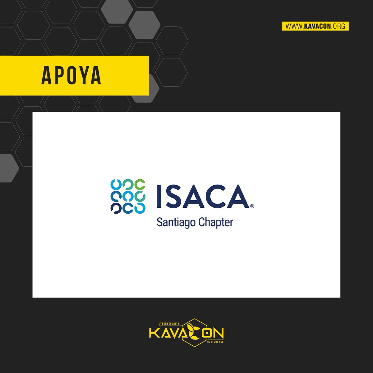 KavaConPy's tweet photo. Agradecemos a los siguientes capítulos de ISACA (Information Systems Audit and Control Association) por ser parte de Kavacon!
#cibersecurity #Kavacon #kavacon2020 #congreso #ciberseguridad https://t.co/UmLkxghKRk