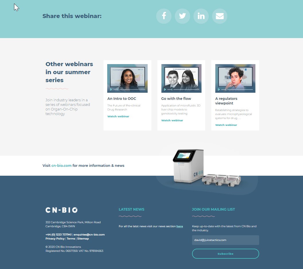 Make sure you check out <a href="/CN_Bio/">CN Bio Innovations</a> #webinar "The Scars of Fat -
The Transability of 3D NASH Microtissues To Model Human/murine NASH" Build on #HubSpot #CMS By #HubSnacks  hubs.ly/H0xtRj-0 #hubspotCMS #webdevelopment