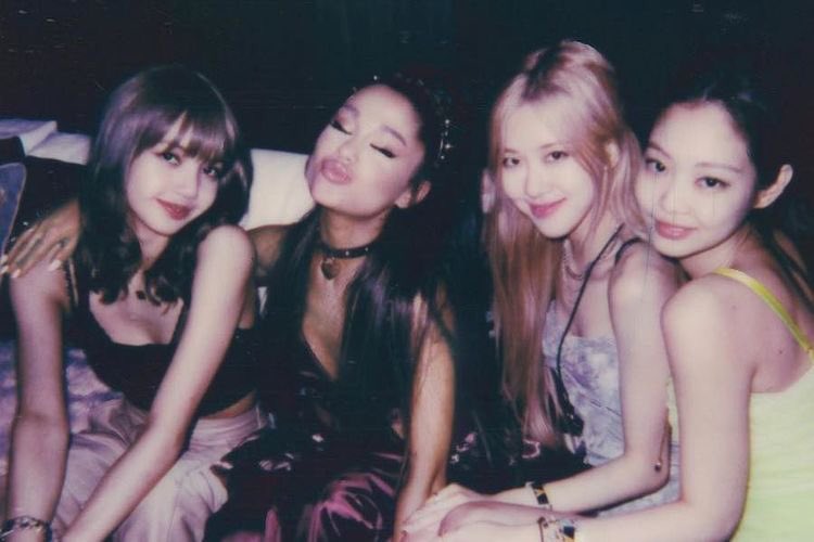 (pt 3) ariana with blackpink, bts and millie bobby brown