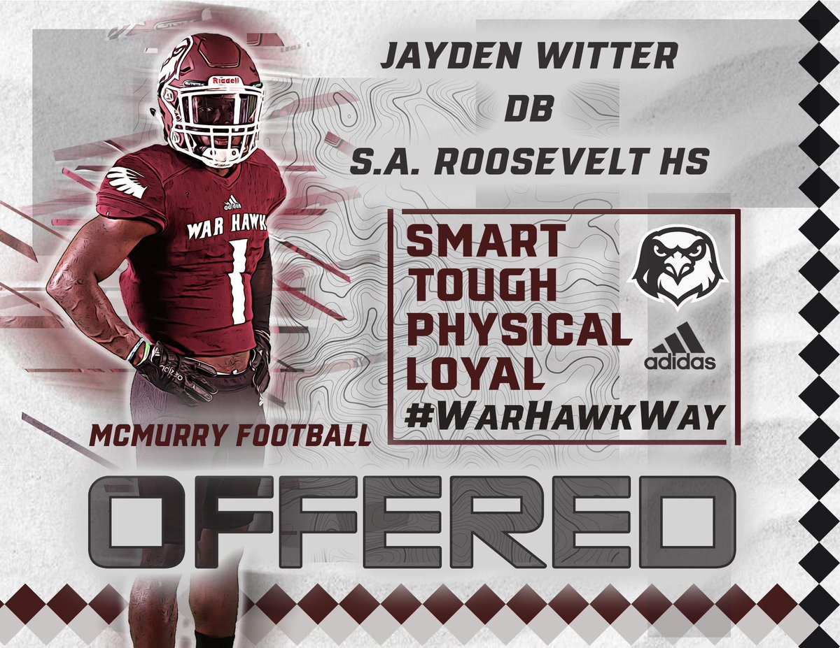 JaydenWitter3's tweet photo. I'm so thankful to receive an offer from mcmurry🙏🏽 https://t.co/QkNh60wy8z