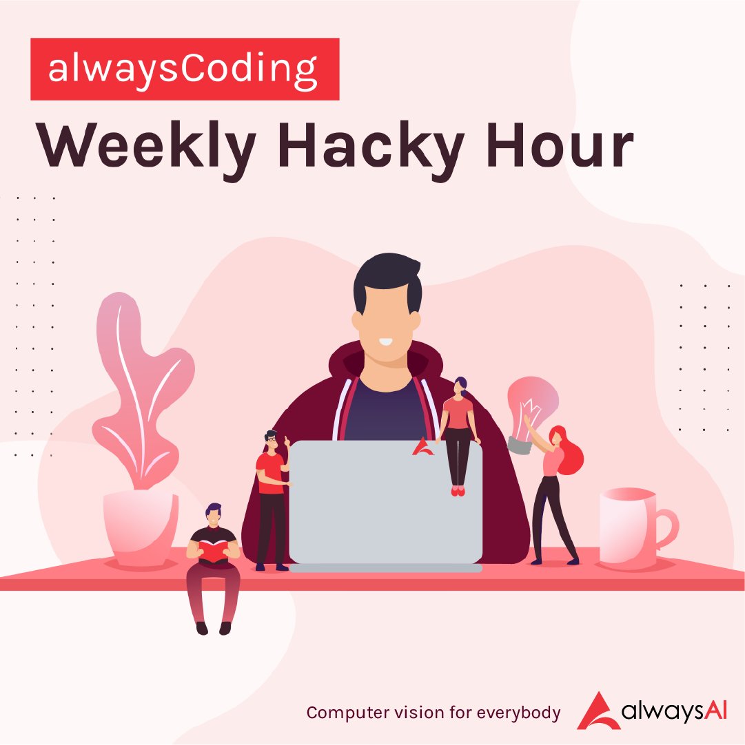 alwaysAI's tweet image. Join us for today's #HackyHour at 2PM PT. We will cover Thermal Imaging using the FLIR Lepton Camera.
Come hang out, ask questions and share what you're working on! hubs.ly/H0ypY_s0
#alwaysCoding #ComputerVision #DeepLearning