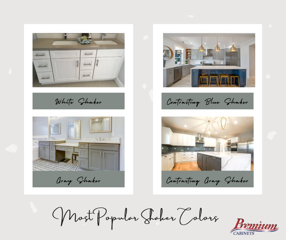 PremiumCabinet_'s tweet photo. Would you go for the more popular color choices? Or would you go for something a little different? #classiccolors #kitchendesign #bathroomdesign #Remodeling #ARV #afterrenovalue #shakercabinets #whiteshakercabinets #grayshakercabinets #contrastingcolors https://t.co/iH6YYDWHkO
