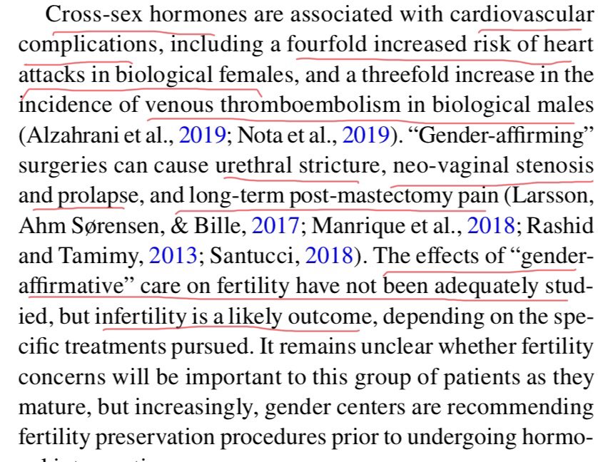 Affirmation only proponents tend to skim over the very real medical consequences of long term cross sex hormone usage.