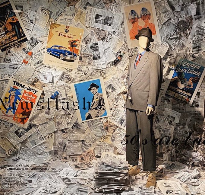 FIDM's tweet image. Throwback to when #FIDM Visual Communications students completed window displays for their &quot;Design Installation&quot; class. Each group was assigned different decades. This group was tasked with the 1950s..as pictured here! #FIDMLife