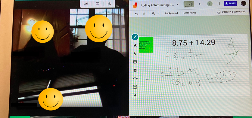 MrsLaky's tweet photo. LOVED using @googlejamboard for the first time during my small group Google Meet! Thank you @NewEdTechClass for the awesome YouTube tutorial to help me get started! @nasdborough #boroimpact #alwayslearning https://t.co/ayEeazosan
