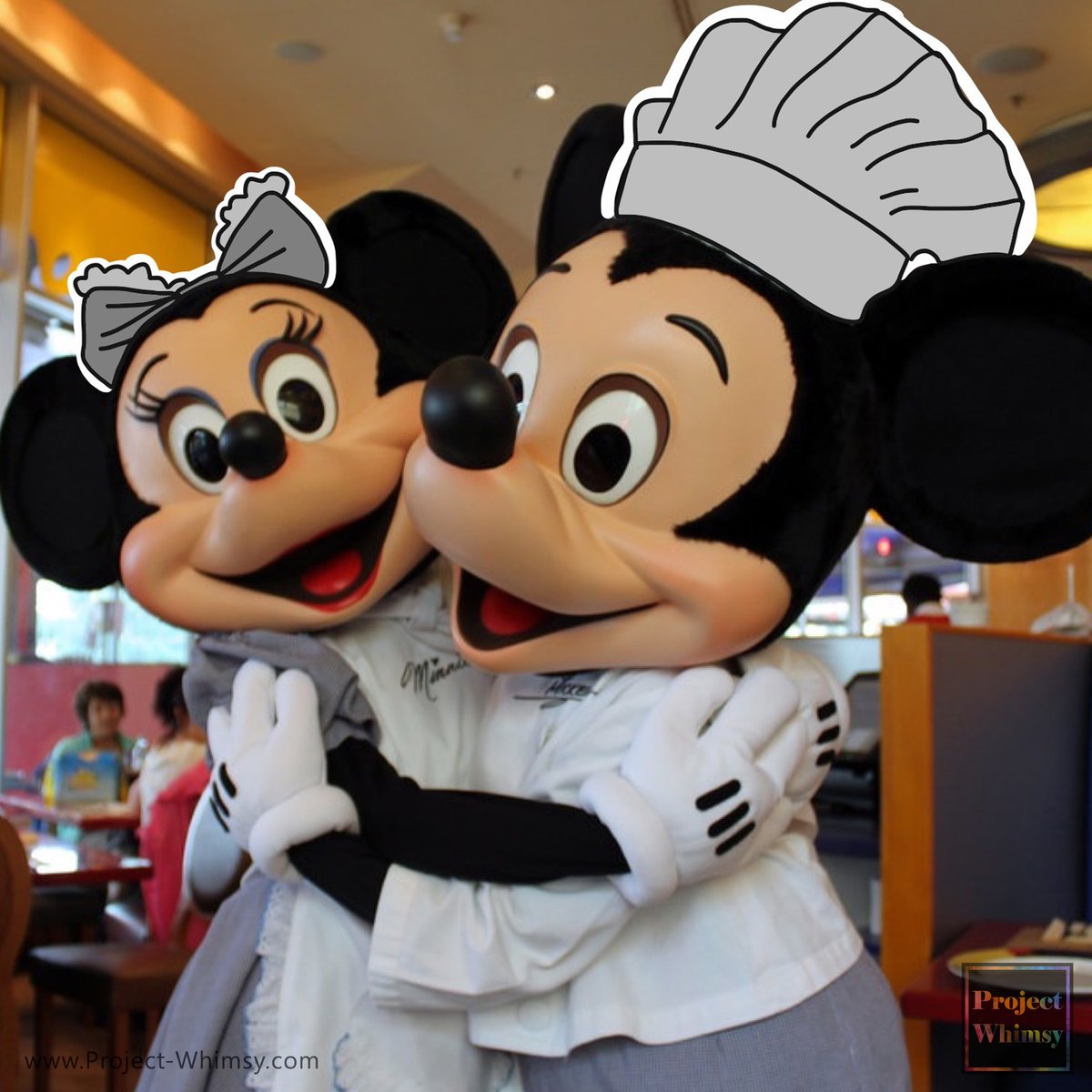 Project_Whimsy's tweet photo. @inktober Day 22: Chef - The very first time I had breakfast with Mickey Mouse and Friends, I was scolded because I was four and kept trying to pull Eeyore's tail! Does anyone else have any funny Disney stories? 🙃  #MinnieMouse #disneyfanart https://t.co/zfBri0lPqw