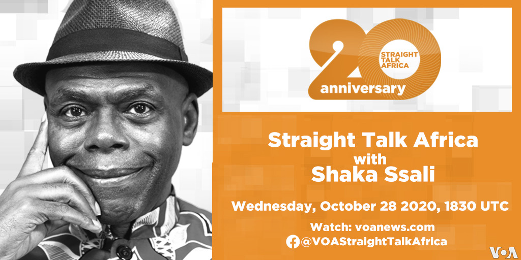 Straight Talk Africa is celebrating 20 years on air with host Shaka Ssali. Join us for a special edition of the show on Wednesday, October 28, 1830 UTC as we journey through the years and highlight our most memorable moments.