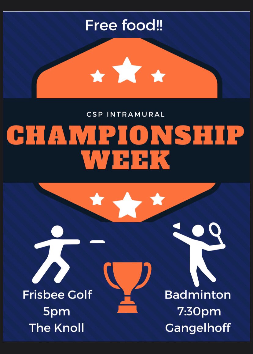 CspIntramurals's tweet photo. ITS CHAMPIONSHIP DAY https://t.co/Ibu8Zvqlai