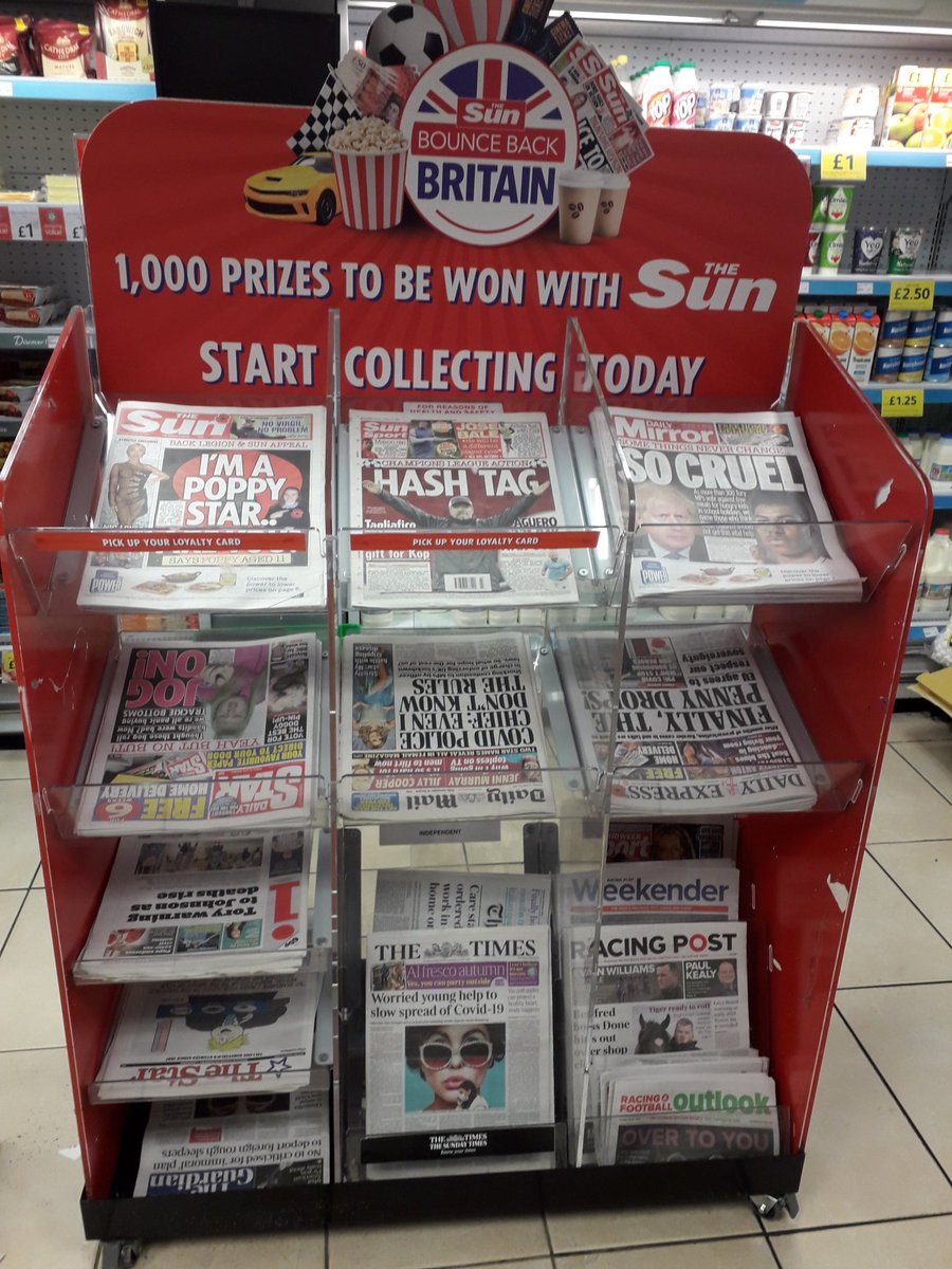 #BounceOffChallenge@NewsUKRetail. Your local Londis Convenience store at New Whittington are promoting Bounce Back Britain. Call in today and collect your loyalty  card and collect a sticker with every purchase. <a href="/TheSun/">The Sun</a>.