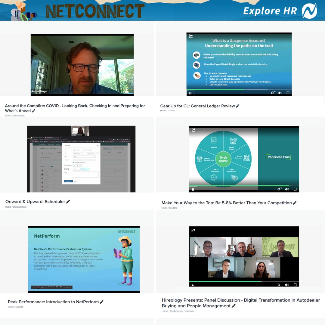 Netchex's tweet image. Day 1 of #Netconnect2020 is underway. Join us for #HR best practices, in-depth training, #CEcredits, and more. We have sessions, classes, and panels like these running throughout the day today and tomorrow! Learn more and register at bit.ly/2HrQchO