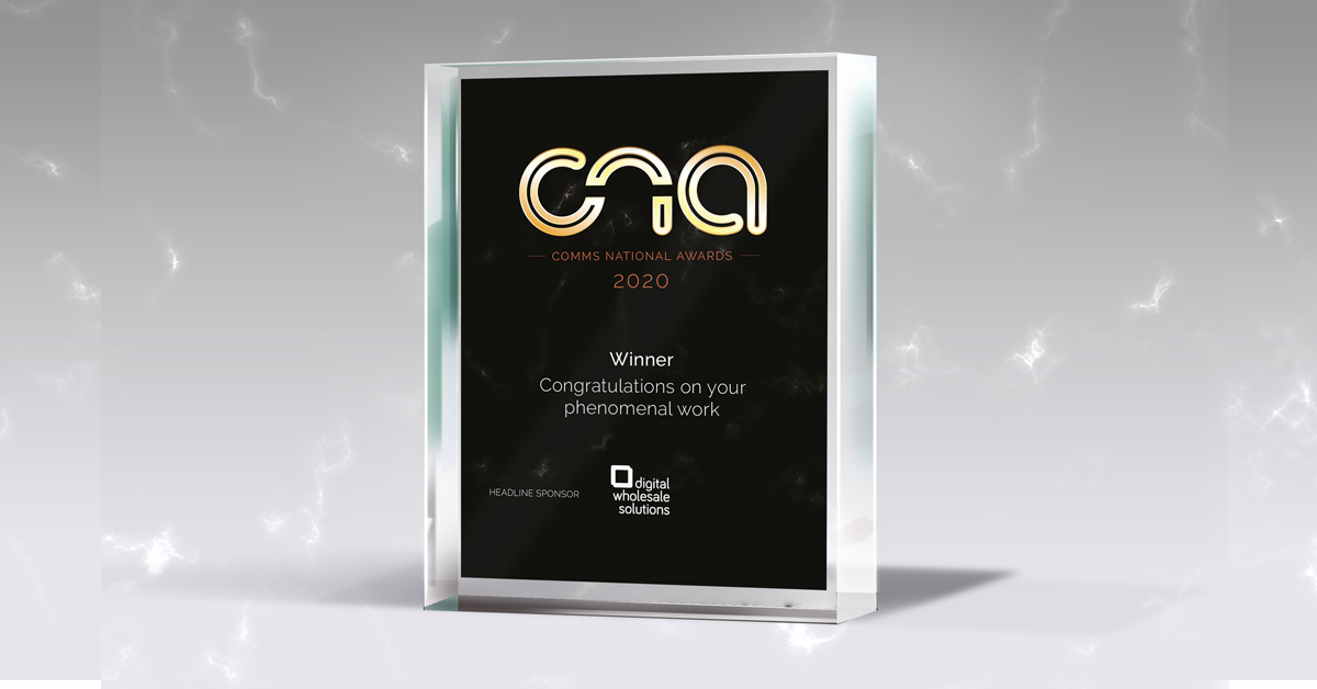 Commsdealer's tweet image. And the winner of the Best SME UC Solution award goes to HighNet Telecoms @HighNetTelecoms #winner #cnawards #UC