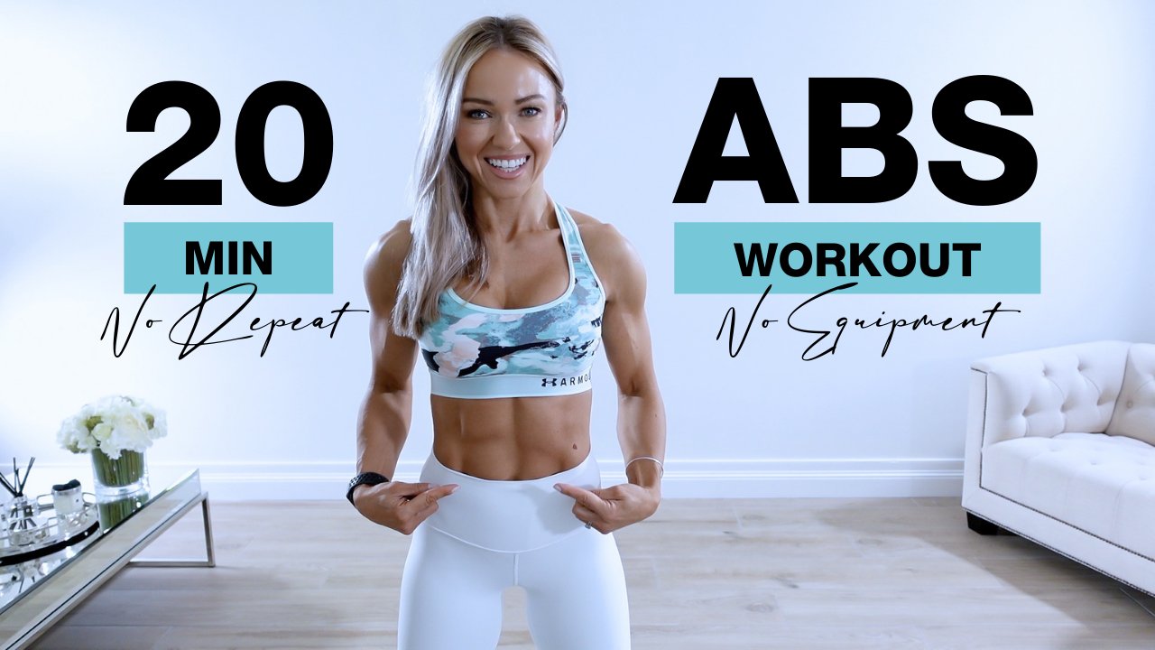 Caroline Girvan on X: 20 Min ABS WORKOUT at Home [NO EQUIPMENT +