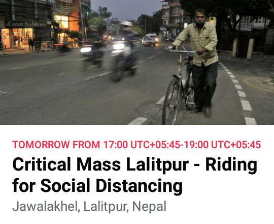 nepalcyclecity's tweet photo. #CriticalMassNepal
Despite the pandemic situation, the cycle lane is on full-swing. Join us to mark this new initiation in Lalitpur with a ride for the cause!
#CriticalMassLalitpur #CycleLaneNepal #CycleCity #NepalCycling #NepalCycleCity #Cycle4Cause #CycleSociety #UrbanNepal https://t.co/XYEaP76lA6