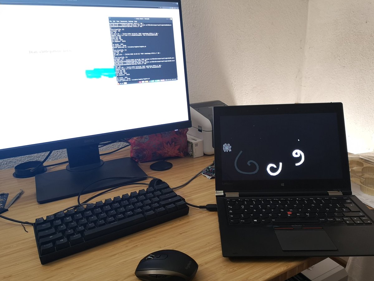 Bleeptrack's tweet image. My experimental ai art installation is now online for #aiide . Come and draw some inspirational sketches and watch 0DayDreams draw interpretations of it ✍️✨