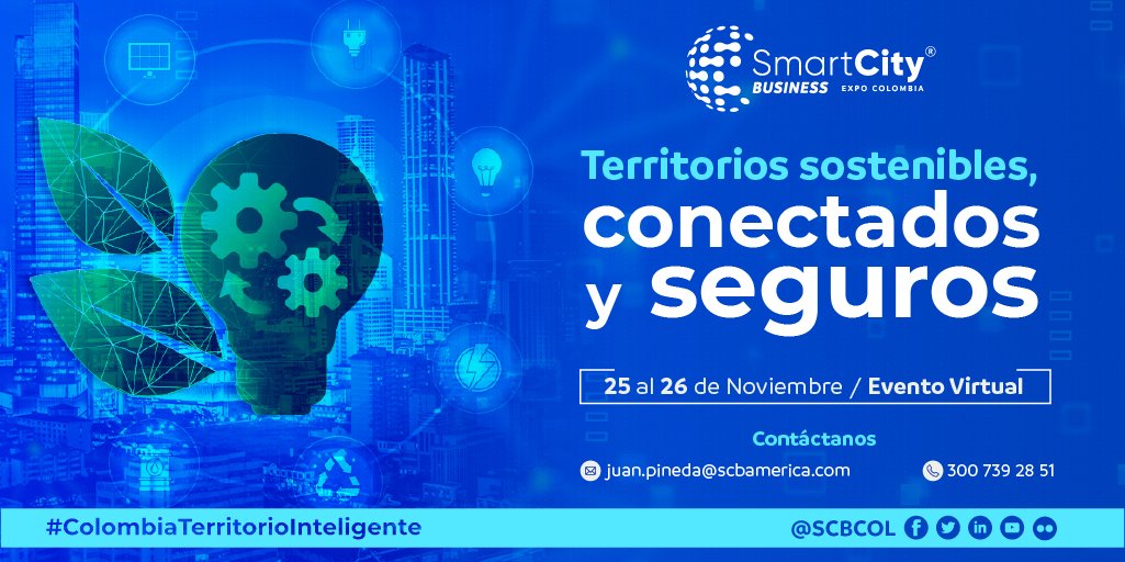 Estamos próximos a iniciar la edición 2020 de #SCBCOL
el gran encuentro virtual que reúne a los principales actores del desarrollo sostenible de los territorios en Latinoamérica. Inscríbete y participa scbco2020.com