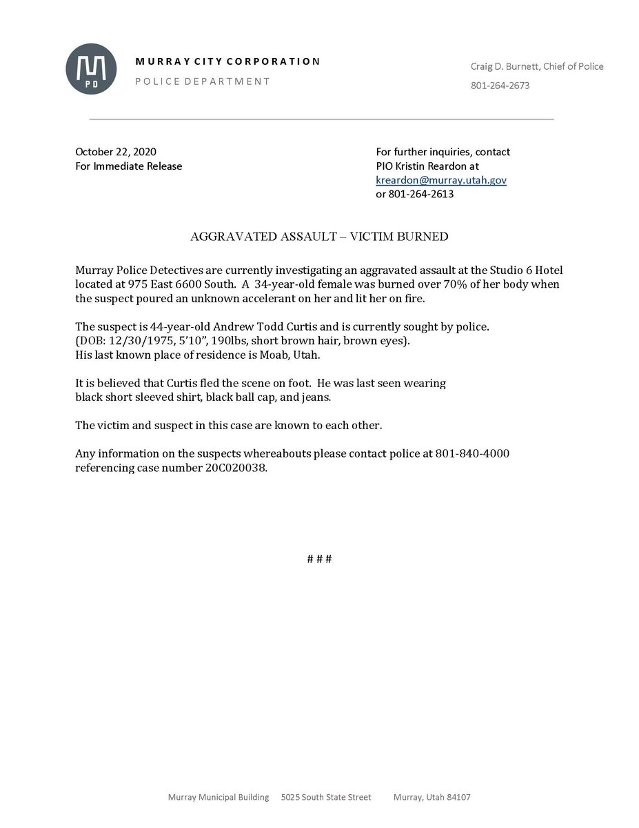 Murray City Police tweet media