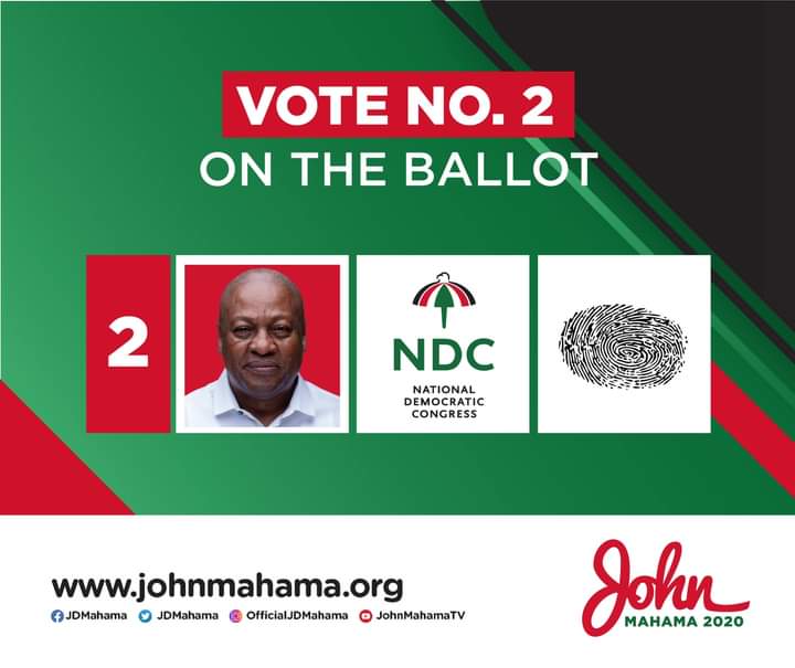 ama_babie's tweet photo. Let’s do it for Ghana! 
John Mahama is No.2 on the ballot. 

Let’s vote No. 2 for more jobs, free primary health care, safety, security and opportunities for all.

#iTrustJM
#JohnMahama2020 https://t.co/lu3cEY2WOA
