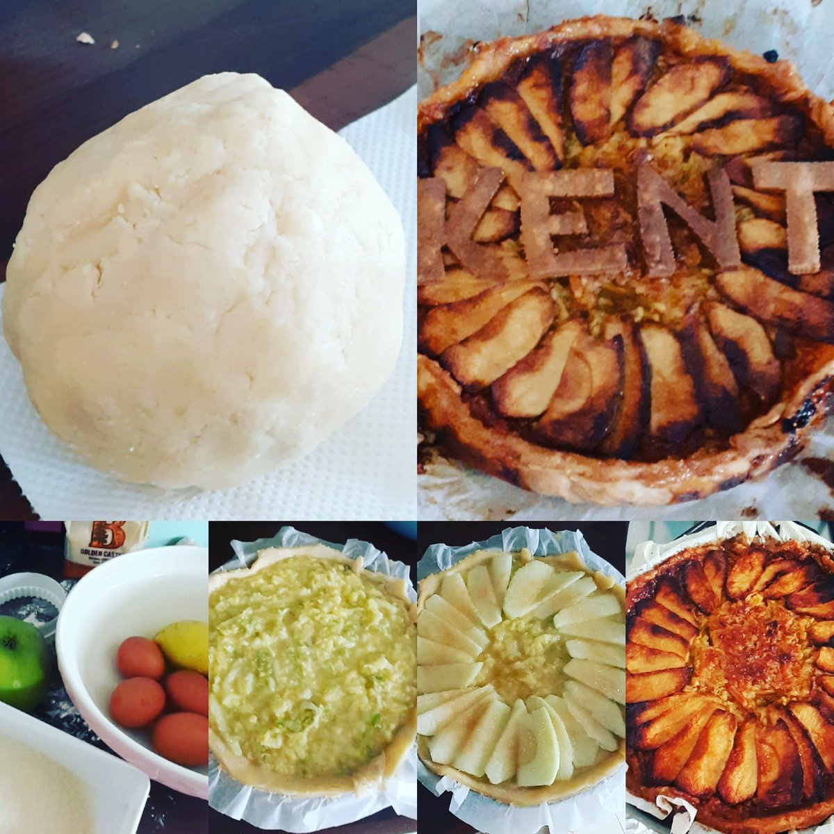 hornej13's tweet photo. Sought baking advice from my parents who agreed with Queen Mary Berry... Explained the science to avoiding a soggy bottom and a few hours and nervous looks through the oven door later....we have a non-soggy Canterbury tart! Hurrah #DayOff #BlindBaking #CanterburyTart #MadeInKent https://t.co/NOaIfVEkY8
