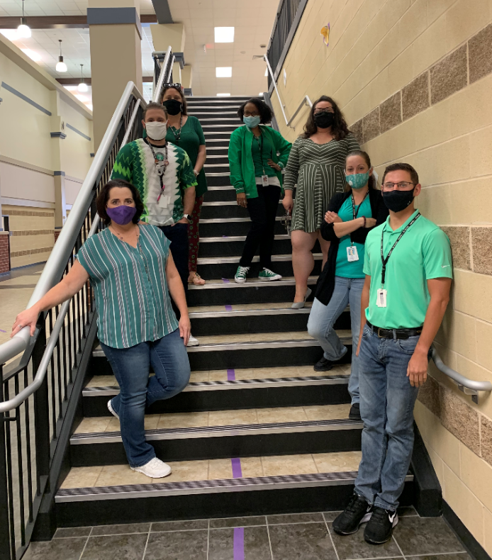 CounselorsCFHS's tweet photo. Check out our exceptional English team sporting their green! We love our @Fulshear_HS faculty!! https://t.co/k2fso6oacX