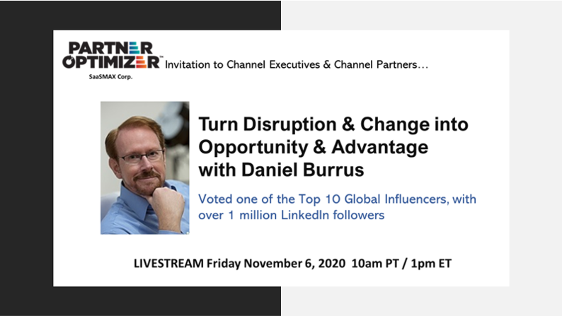 November 6 - we're excited to bring a new voice to Technology / IT Channel - Daniel Burrus.  The timing couldn't be more perfect. is.gd/C8PhOd