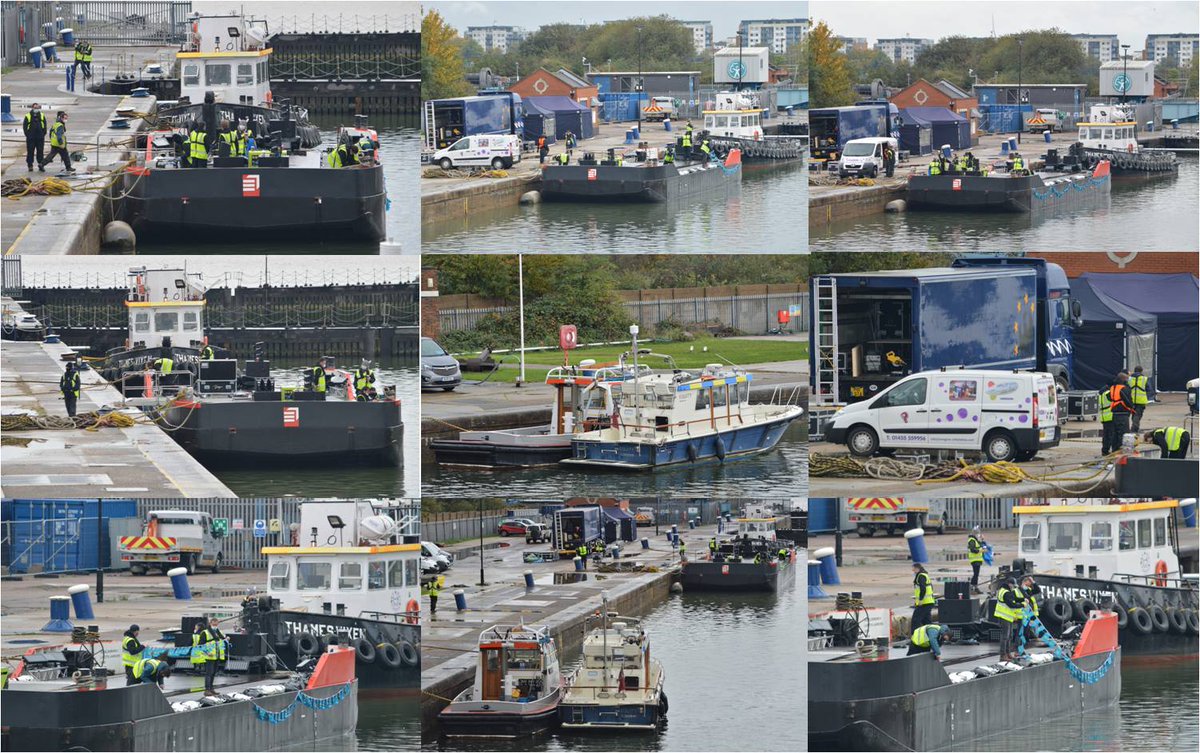 AJBC_1's tweet photo. #KGVLock used for the PR event setup for the @PrimeVideo of #Borat2.
@ChrisLivett & @_inflatables_ providing the support components (3/3)
#Borat #RoyalDocks #PR #events
@DocksMgmt @BoratSagdiyev
#dlr_blog https://t.co/i4Xh1gFmoT
