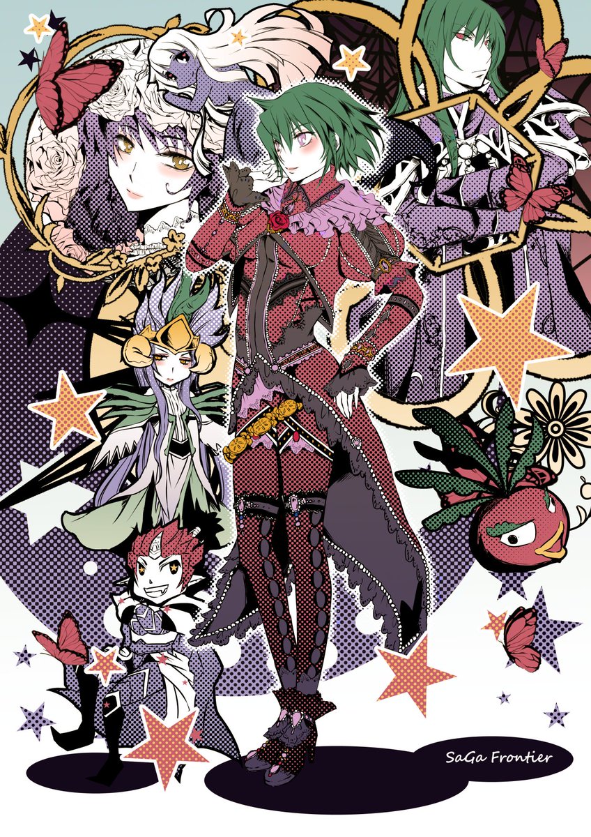 おｋ金子 على تويتر 結局ちょっと手なおしたしたけどやっぱハロウィンっぽくはならなかったからこれでゴールすることにしました ラスタバンとセアトは入れるスペースがなくなったので諦めた顔してる サガフロンティア妖魔組ハロウィンっぽい何か