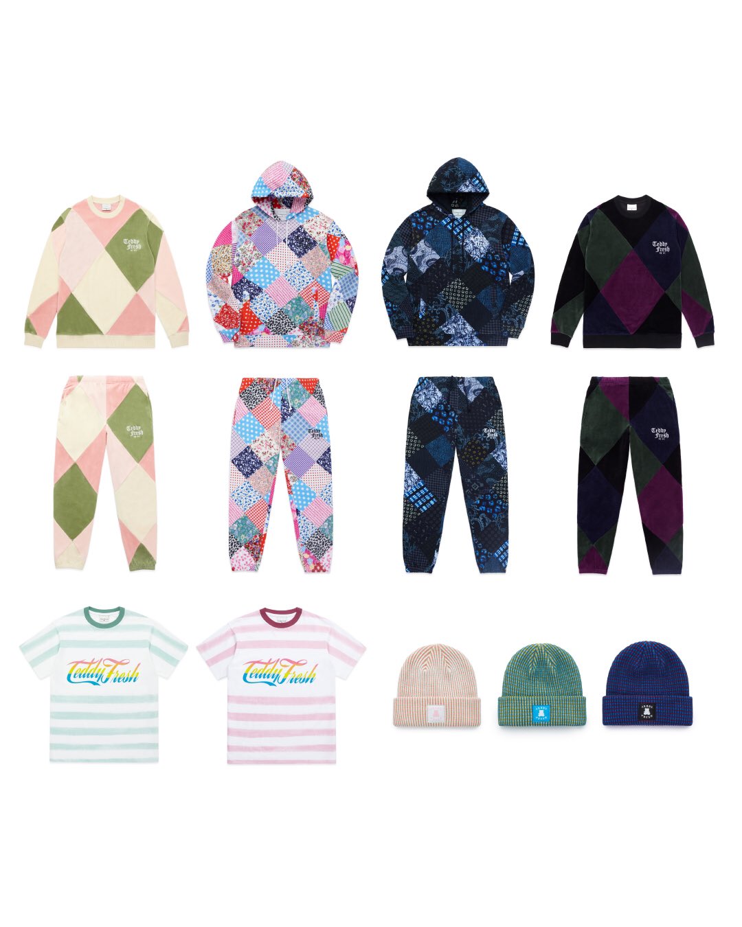 teddy fresh quilted hoodie